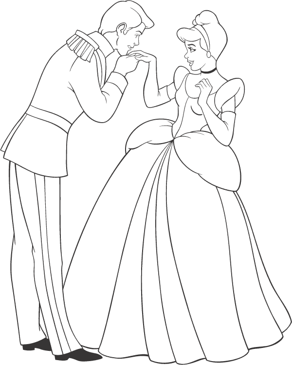 Coloring page: Cinderella (Animation Movies) #129543 - Free Printable Coloring Pages