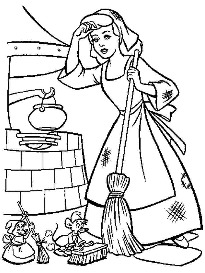 Coloring page: Cinderella (Animation Movies) #129549 - Free Printable Coloring Pages