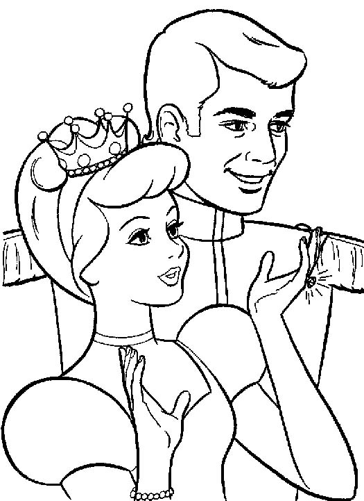 Coloring page: Cinderella (Animation Movies) #129550 - Free Printable Coloring Pages