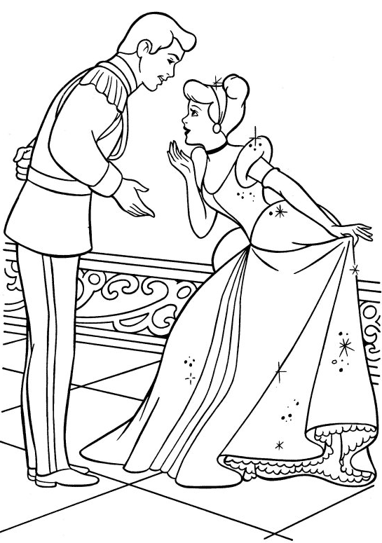 Coloring page: Cinderella (Animation Movies) #129553 - Free Printable Coloring Pages