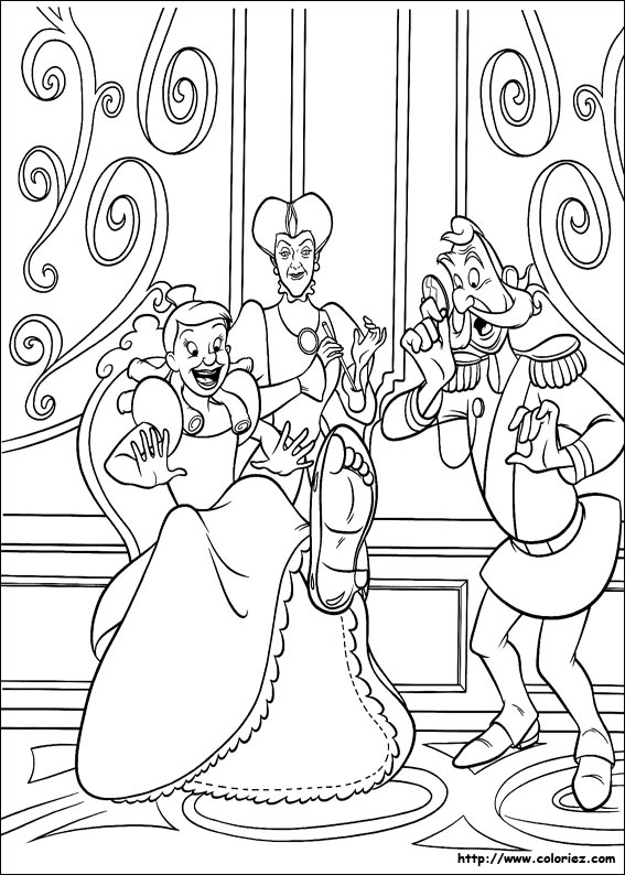 Coloring page: Cinderella (Animation Movies) #129558 - Free Printable Coloring Pages