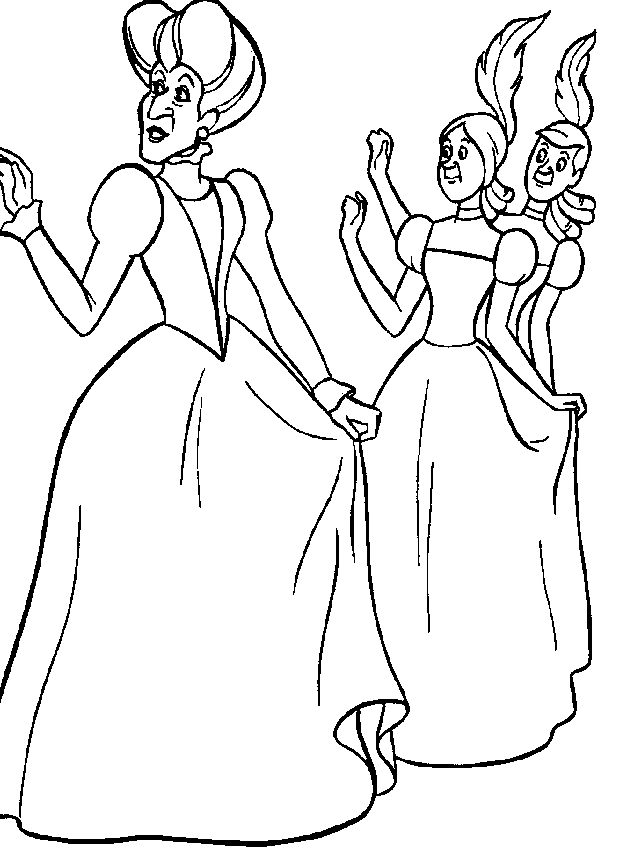 Coloring page: Cinderella (Animation Movies) #129562 - Free Printable Coloring Pages