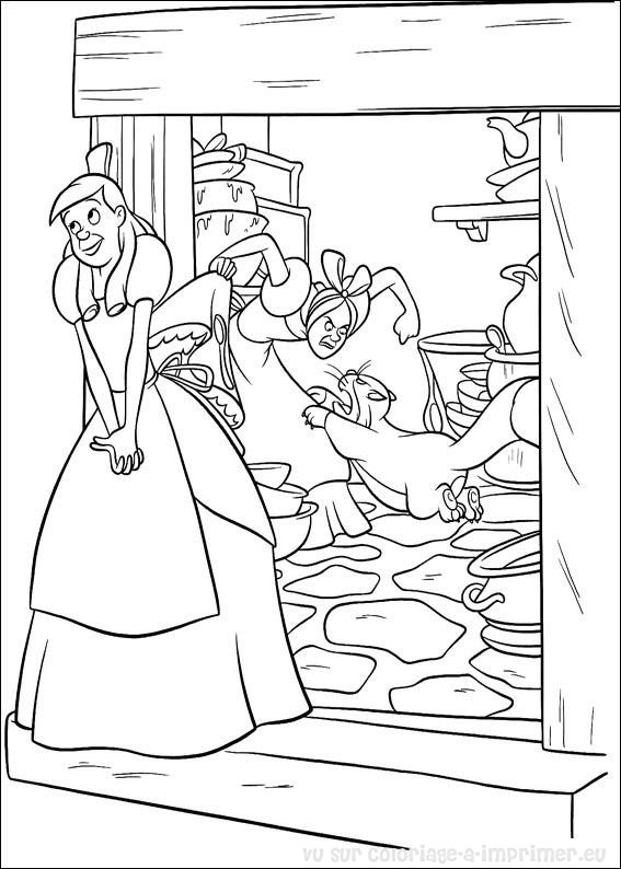 Coloring page: Cinderella (Animation Movies) #129565 - Free Printable Coloring Pages