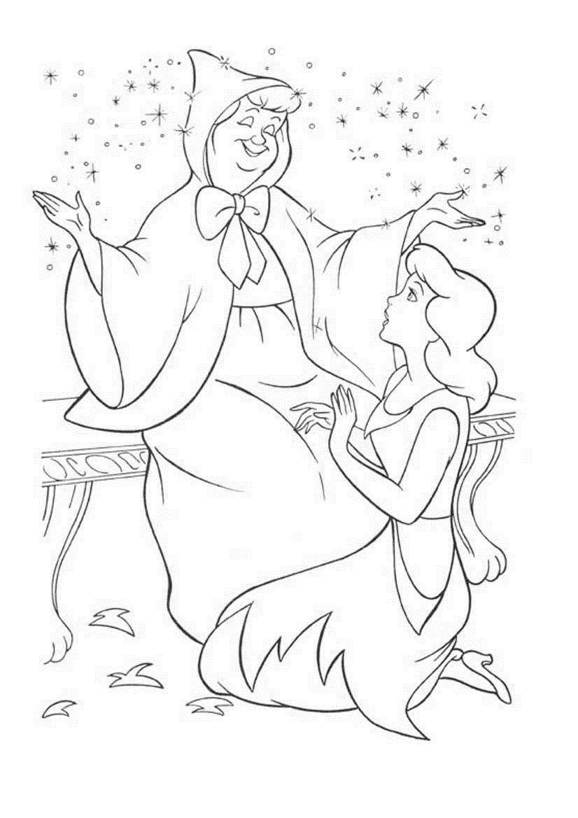 Coloring page: Cinderella (Animation Movies) #129566 - Free Printable Coloring Pages