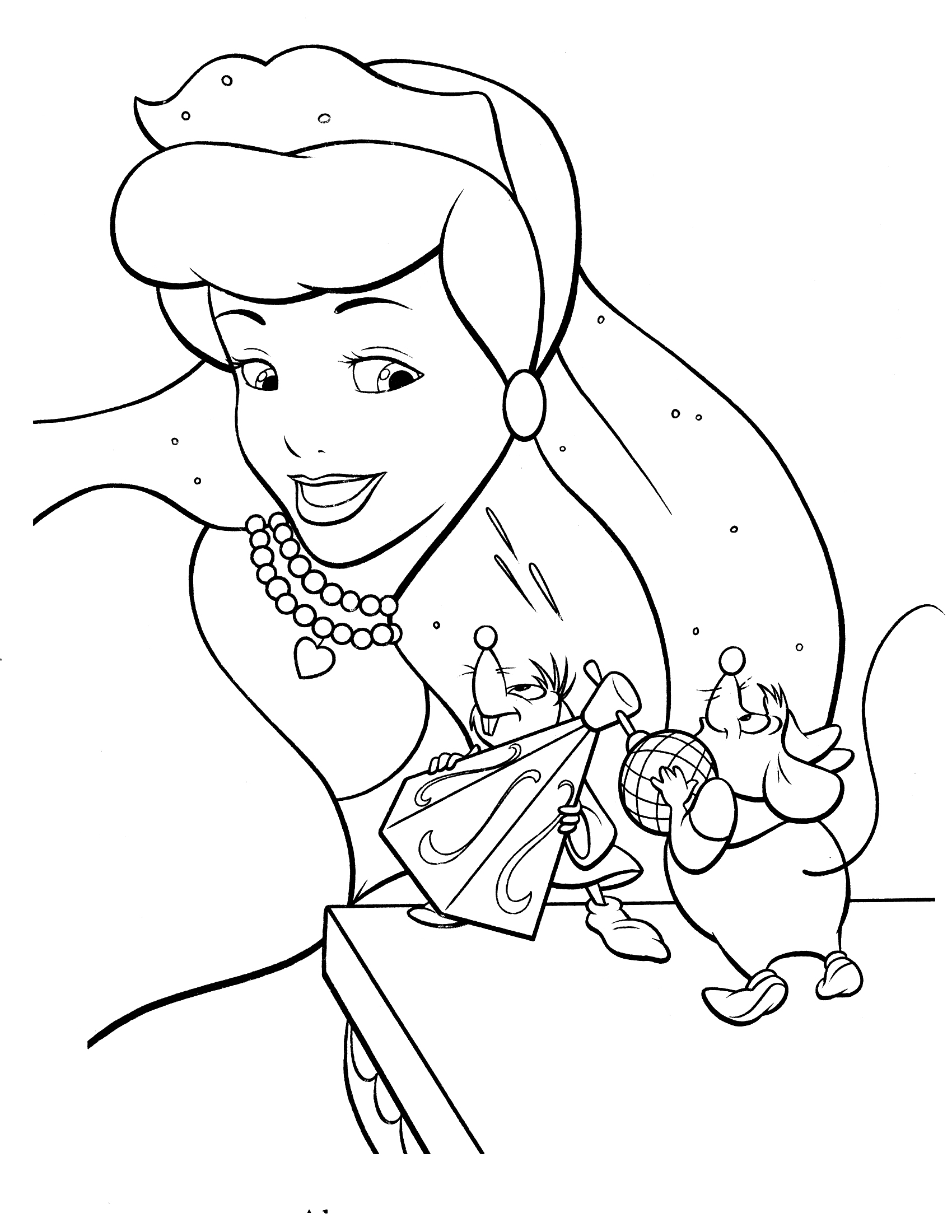 Coloring page: Cinderella (Animation Movies) #129567 - Free Printable Coloring Pages