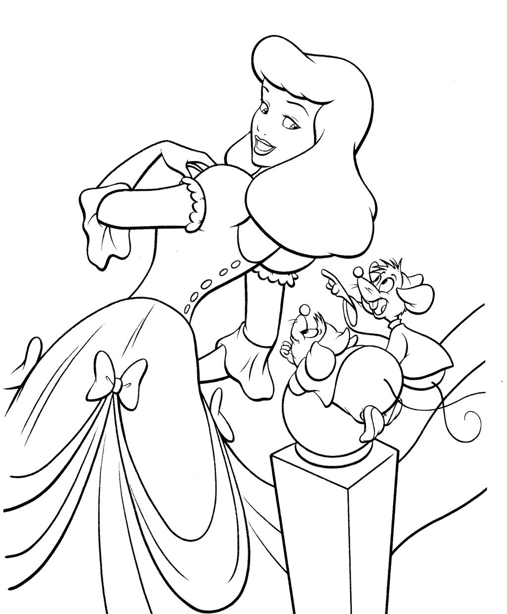 Coloring page: Cinderella (Animation Movies) #129576 - Free Printable Coloring Pages
