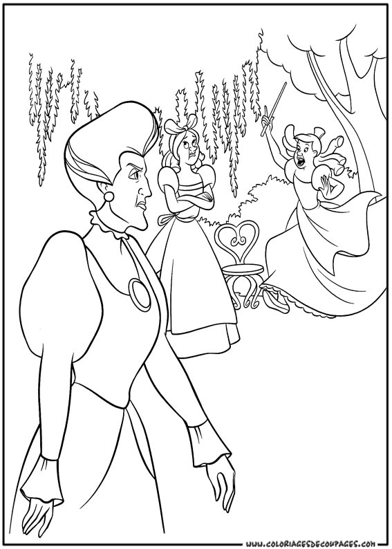 Coloring page: Cinderella (Animation Movies) #129580 - Free Printable Coloring Pages