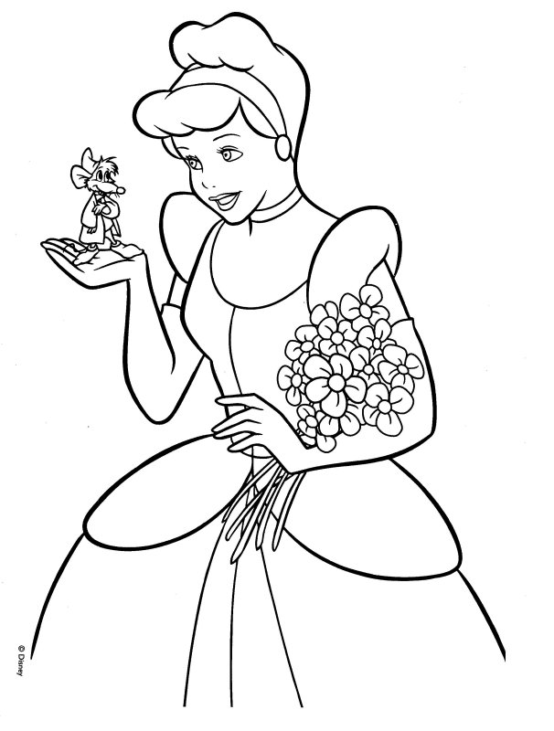 Coloring page: Cinderella (Animation Movies) #129581 - Free Printable Coloring Pages