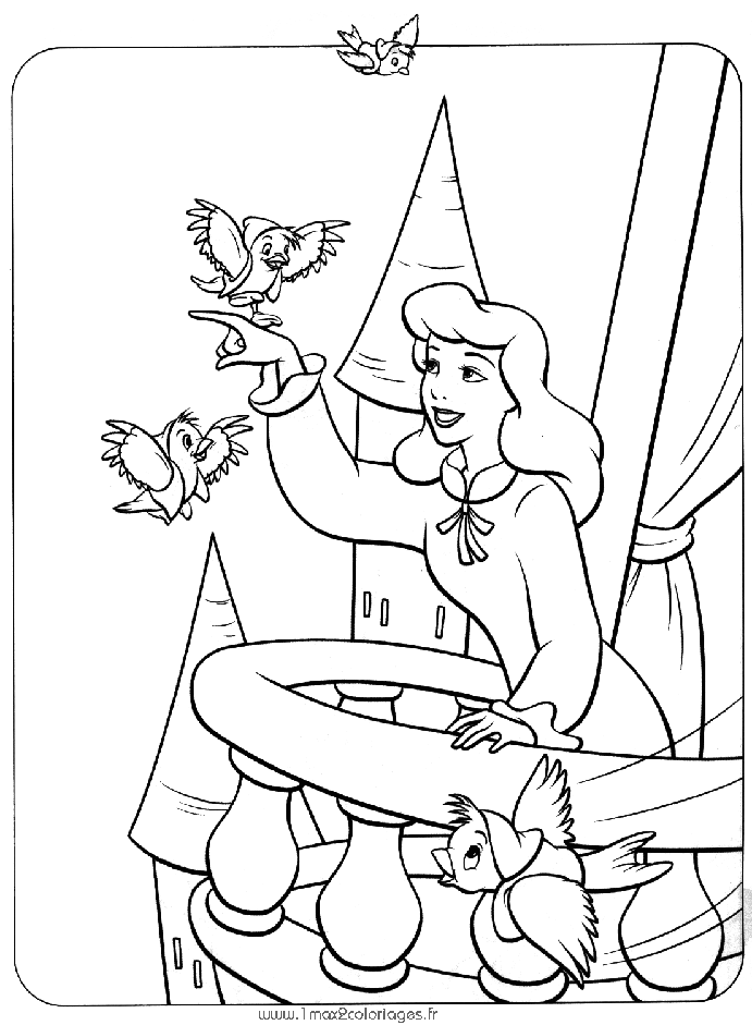 Coloring page: Cinderella (Animation Movies) #129583 - Free Printable Coloring Pages