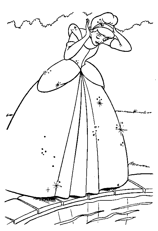 Coloring page: Cinderella (Animation Movies) #129585 - Free Printable Coloring Pages