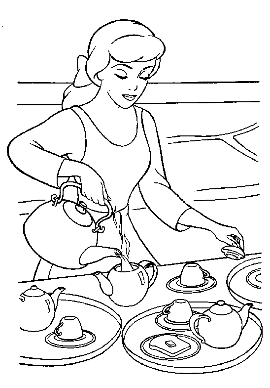 Coloring page: Cinderella (Animation Movies) #129586 - Free Printable Coloring Pages