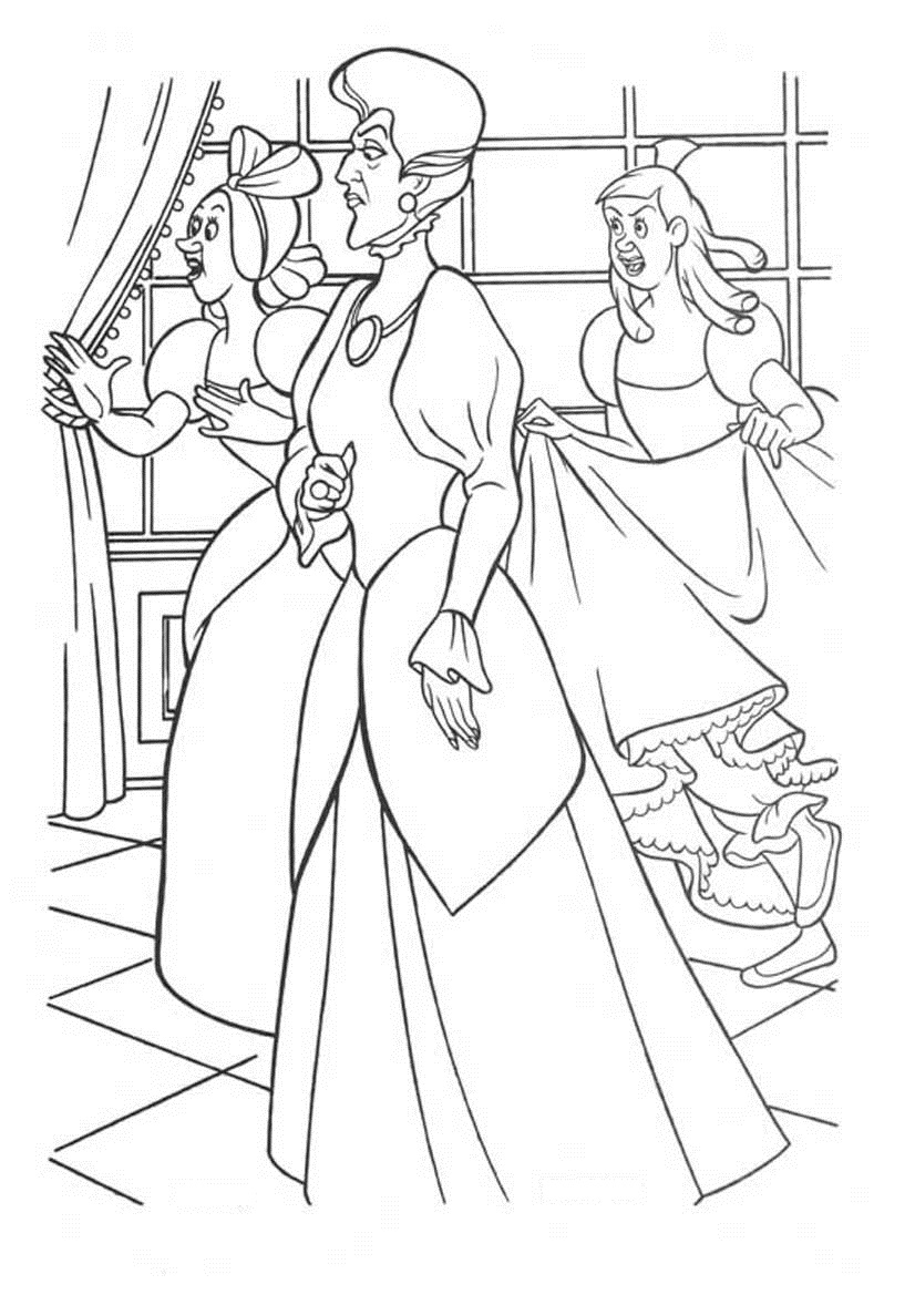 Coloring page: Cinderella (Animation Movies) #129588 - Free Printable Coloring Pages