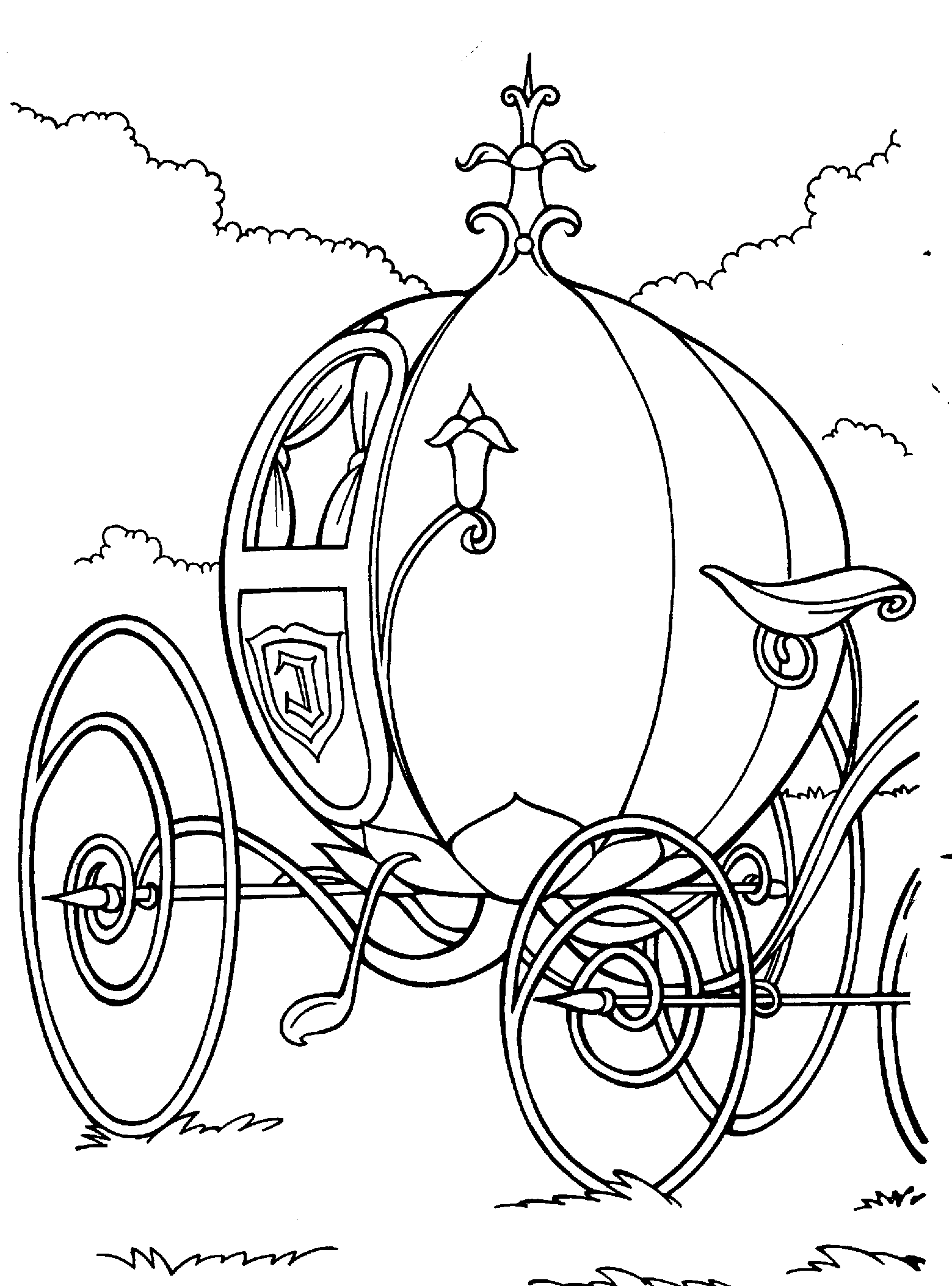 Coloring page: Cinderella (Animation Movies) #129590 - Free Printable Coloring Pages