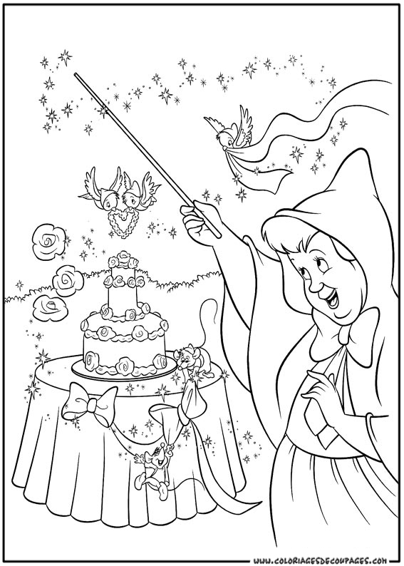 Coloring page: Cinderella (Animation Movies) #129591 - Free Printable Coloring Pages