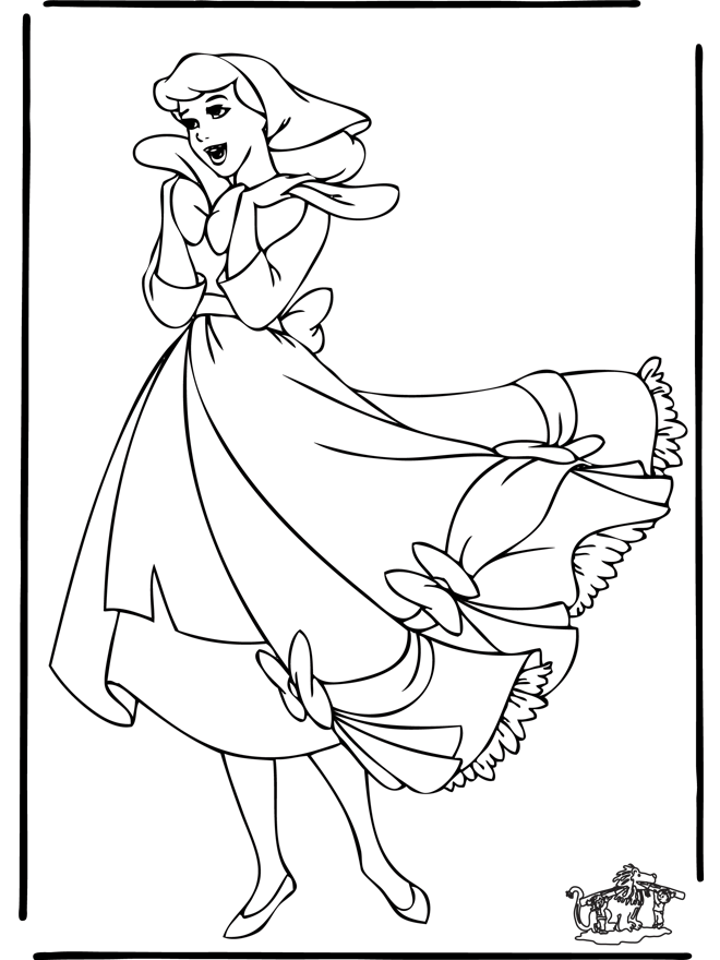 Coloring page: Cinderella (Animation Movies) #129598 - Free Printable Coloring Pages