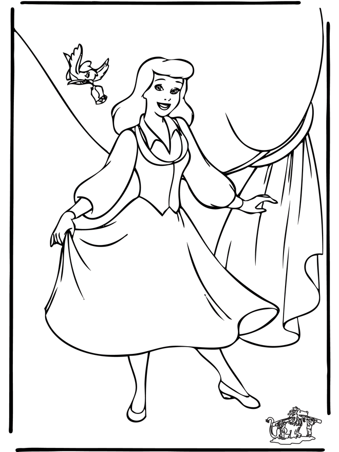 Coloring page: Cinderella (Animation Movies) #129602 - Free Printable Coloring Pages