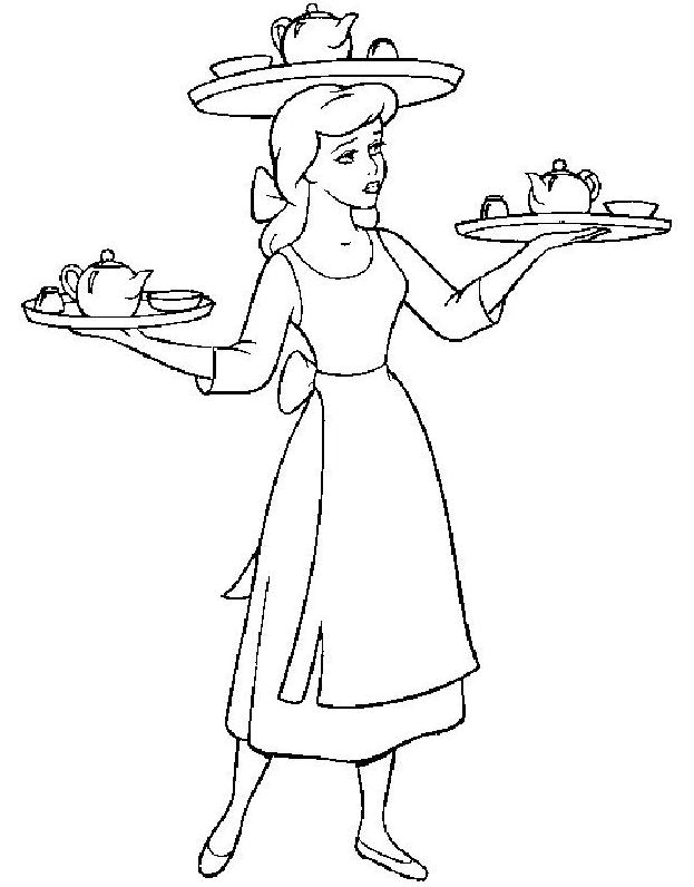 Coloring page: Cinderella (Animation Movies) #129605 - Free Printable Coloring Pages