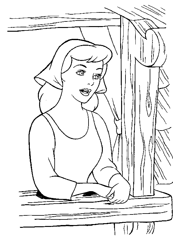 Coloring page: Cinderella (Animation Movies) #129606 - Free Printable Coloring Pages