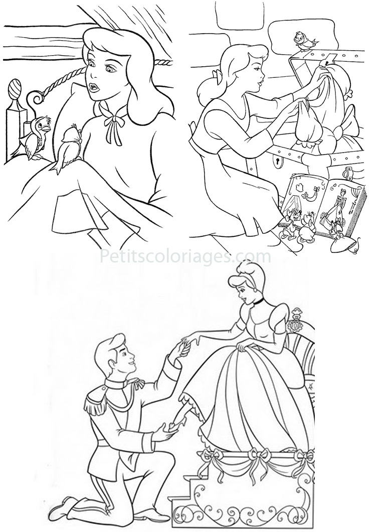 Coloring page: Cinderella (Animation Movies) #129612 - Free Printable Coloring Pages