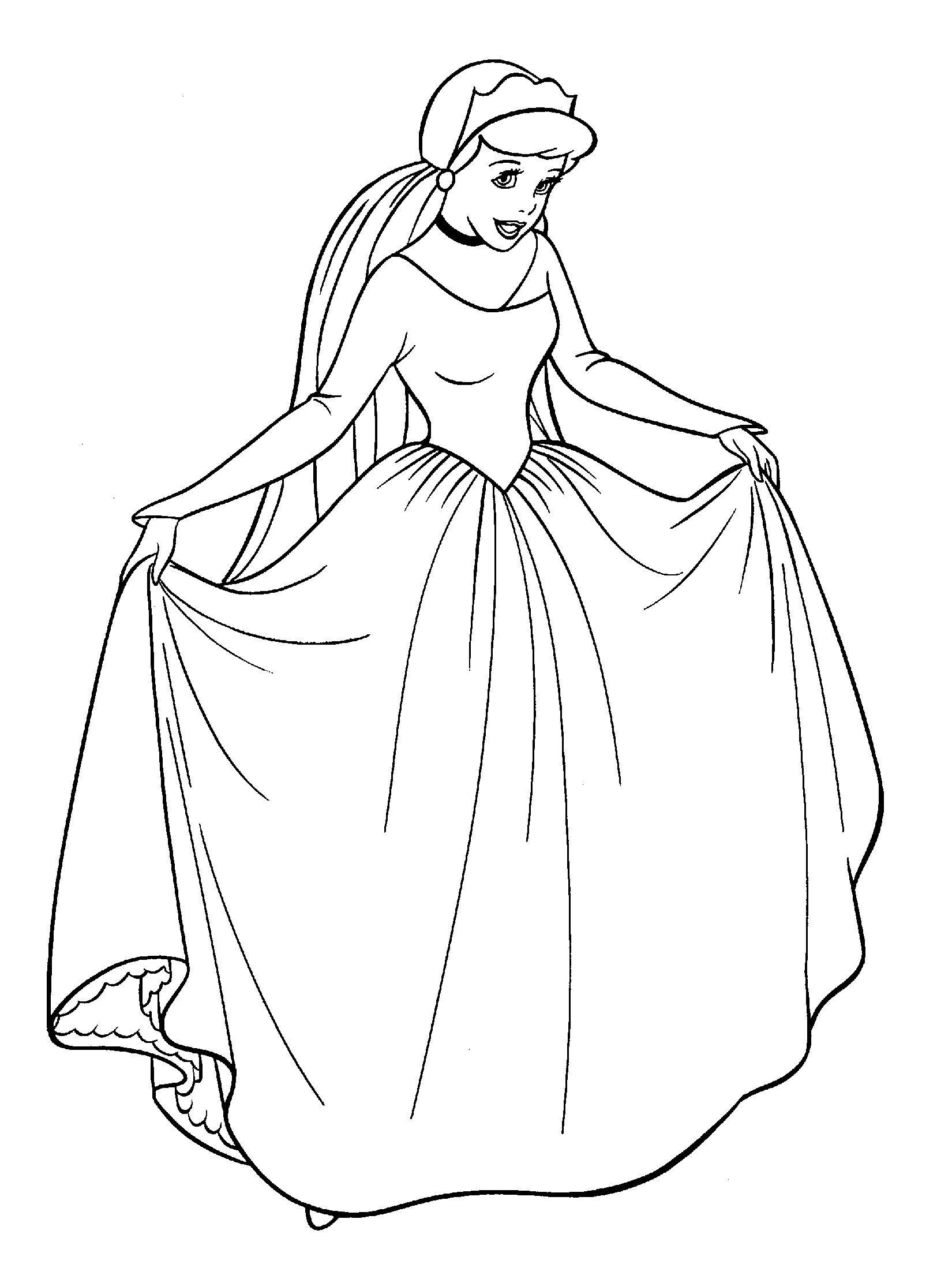 Coloring page: Cinderella (Animation Movies) #129613 - Free Printable Coloring Pages