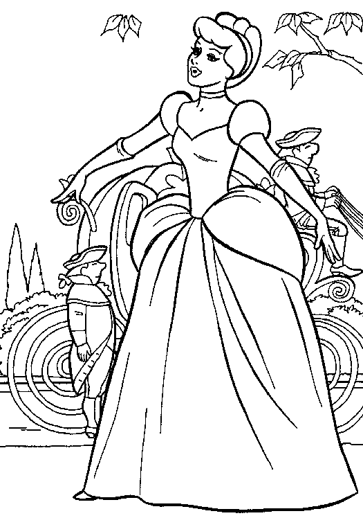 Coloring page: Cinderella (Animation Movies) #129615 - Free Printable Coloring Pages