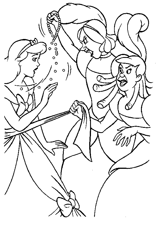 Drawing Cinderella #129616 (Animation Movies) – Printable coloring pages