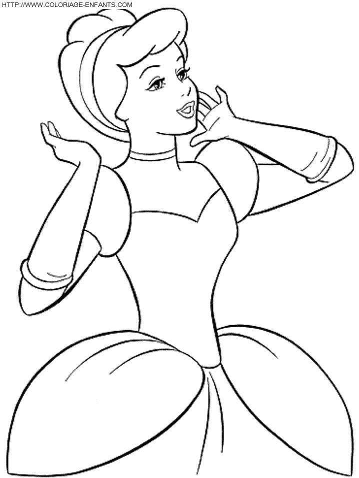 Coloring page: Cinderella (Animation Movies) #129625 - Free Printable Coloring Pages