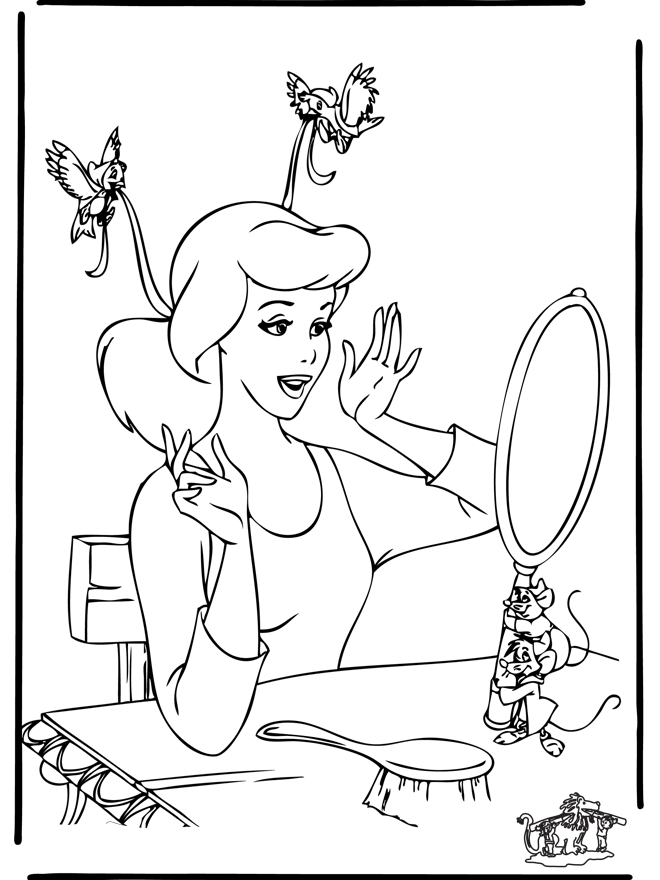 Coloring page: Cinderella (Animation Movies) #129635 - Free Printable Coloring Pages