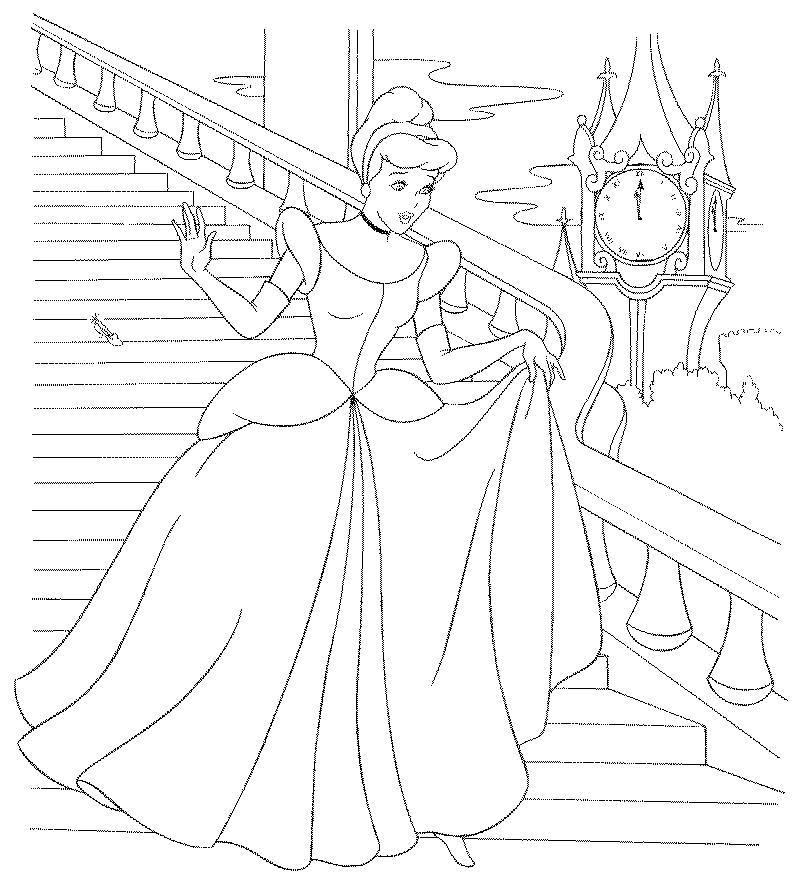 Coloring page: Cinderella (Animation Movies) #129645 - Free Printable Coloring Pages
