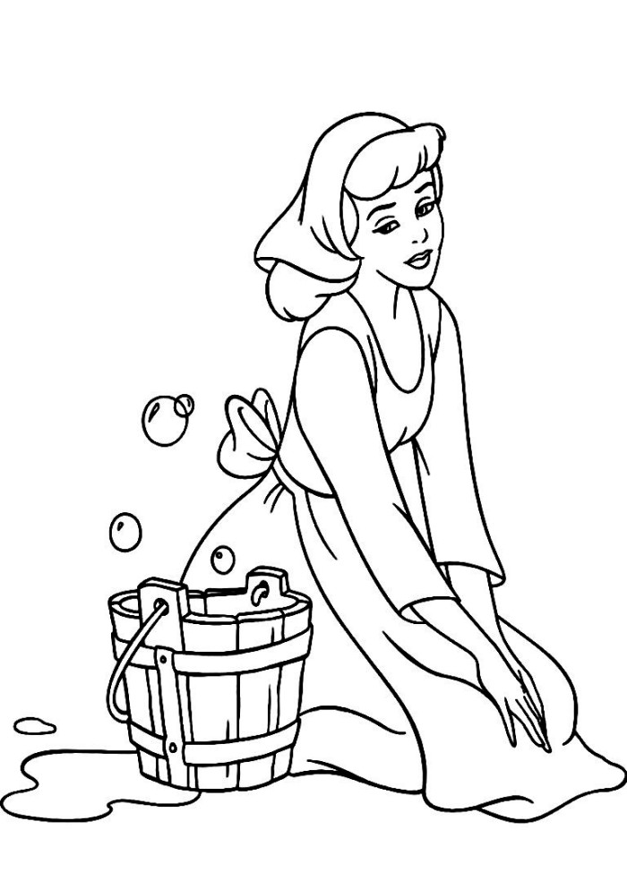 Coloring page: Cinderella (Animation Movies) #129648 - Free Printable Coloring Pages