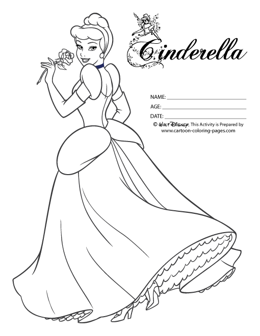 Coloring page: Cinderella (Animation Movies) #129657 - Free Printable Coloring Pages