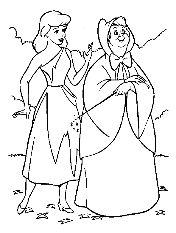 Coloring page: Cinderella (Animation Movies) #129659 - Free Printable Coloring Pages