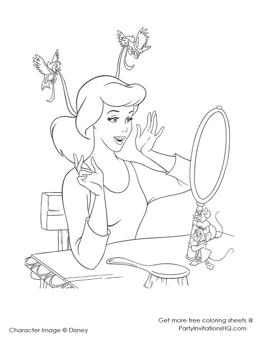 880  Coloring Pages Princess Cinderella  Latest Free