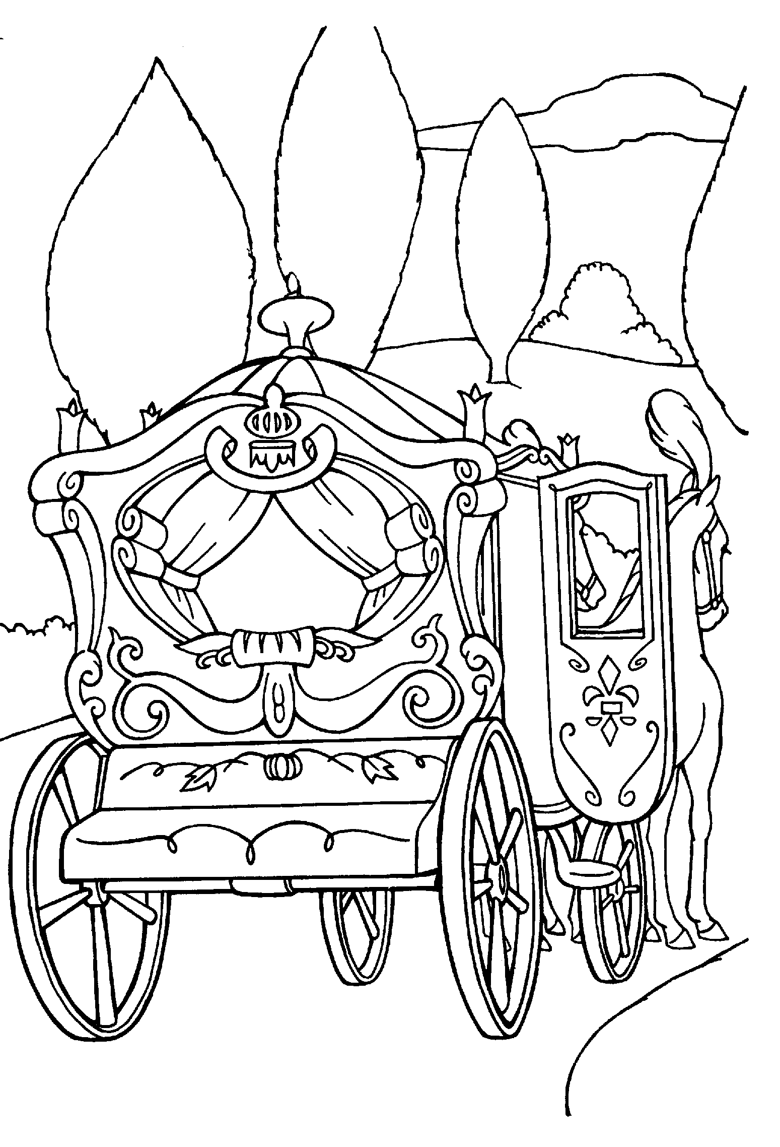 Coloring page: Cinderella (Animation Movies) #129666 - Free Printable Coloring Pages