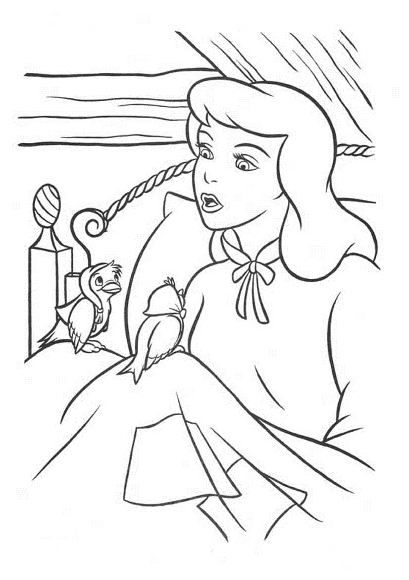 Coloring page: Cinderella (Animation Movies) #129674 - Free Printable Coloring Pages