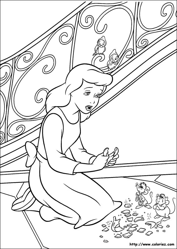 Coloring page: Cinderella (Animation Movies) #129675 - Free Printable Coloring Pages