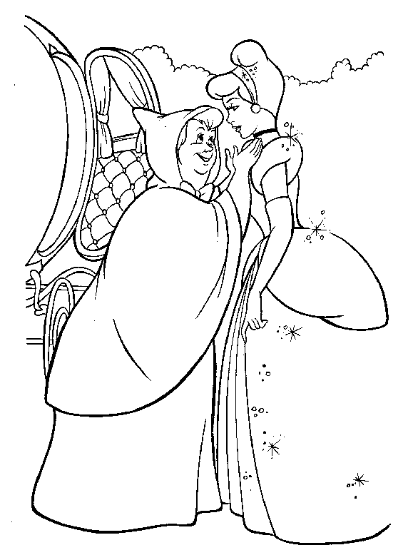 Coloring page: Cinderella (Animation Movies) #129676 - Free Printable Coloring Pages