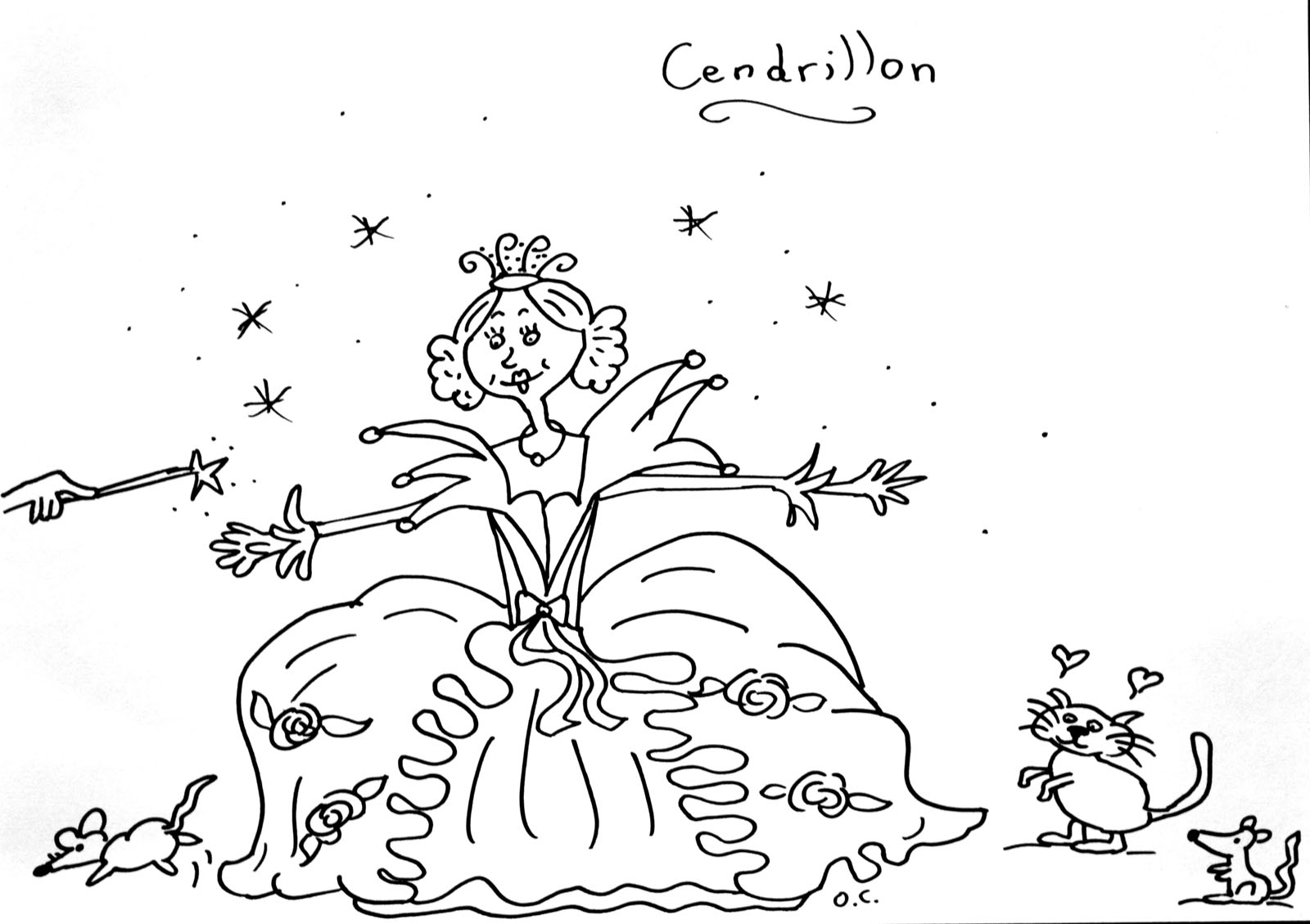 Coloring page: Cinderella (Animation Movies) #129678 - Free Printable Coloring Pages