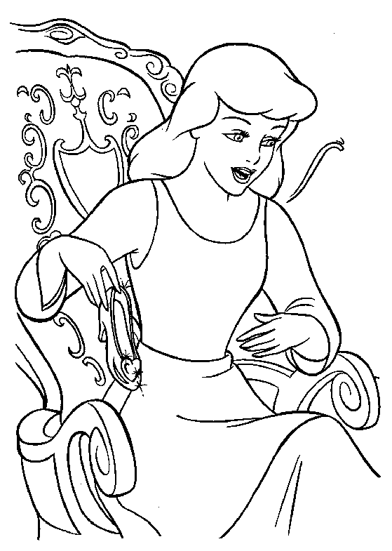 Coloring page: Cinderella (Animation Movies) #129681 - Free Printable Coloring Pages