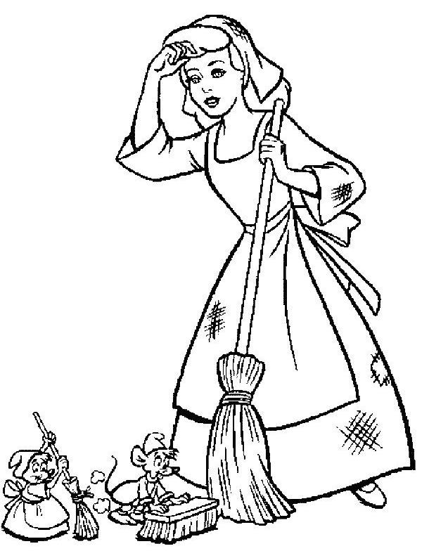 Coloring page: Cinderella (Animation Movies) #129688 - Free Printable Coloring Pages