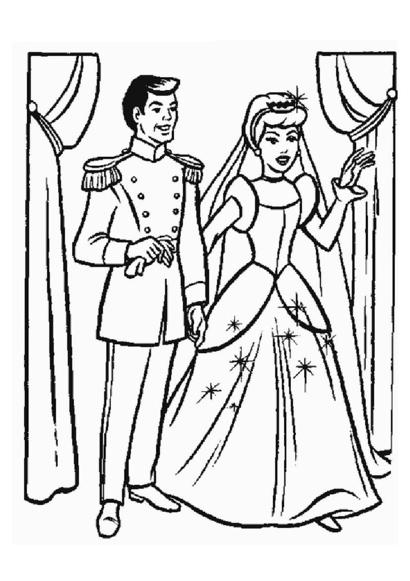 Coloring page: Cinderella (Animation Movies) #129699 - Free Printable Coloring Pages