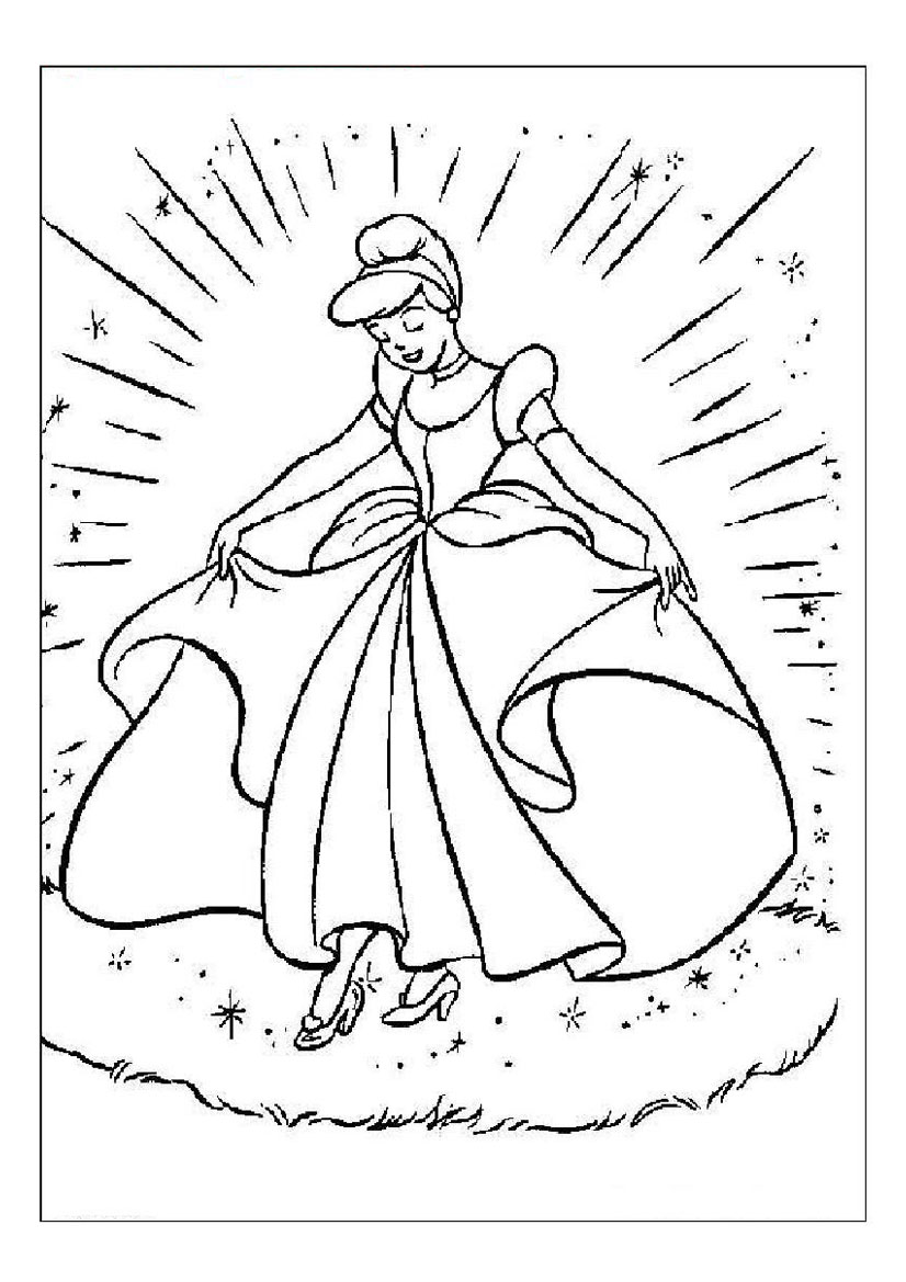 Coloring page: Cinderella (Animation Movies) #129701 - Free Printable Coloring Pages