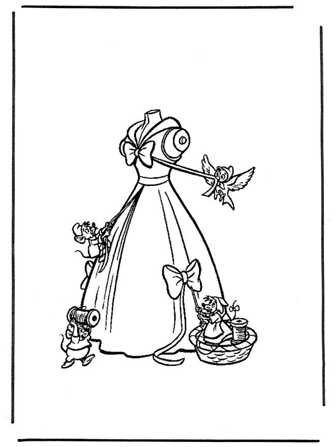 Coloring page: Cinderella (Animation Movies) #129704 - Free Printable Coloring Pages