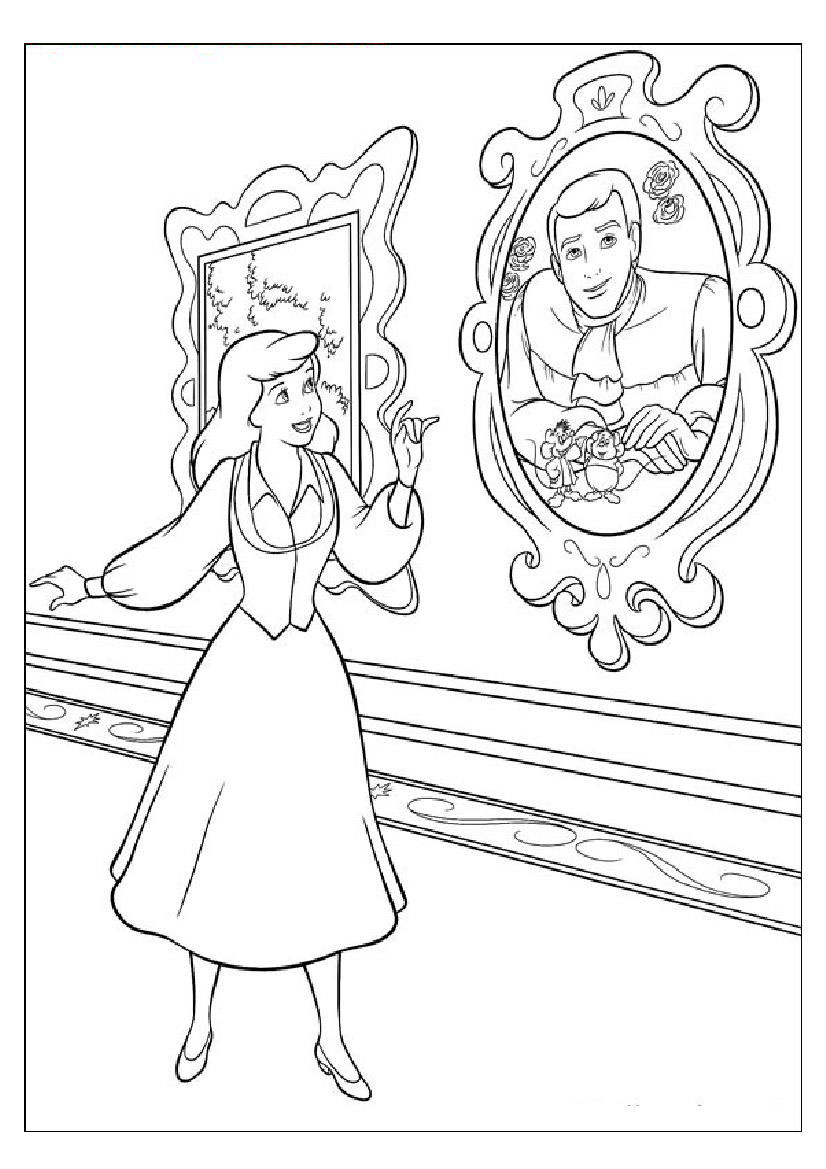 Coloring page: Cinderella (Animation Movies) #129708 - Free Printable Coloring Pages