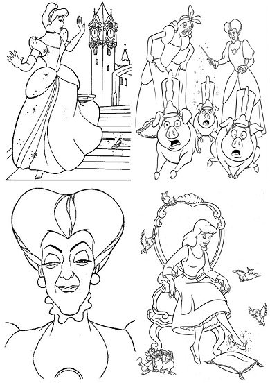 Coloring page: Cinderella (Animation Movies) #129713 - Free Printable Coloring Pages