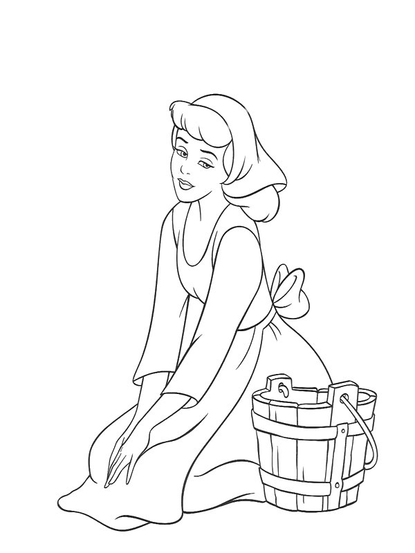 Coloring page: Cinderella (Animation Movies) #129719 - Free Printable Coloring Pages