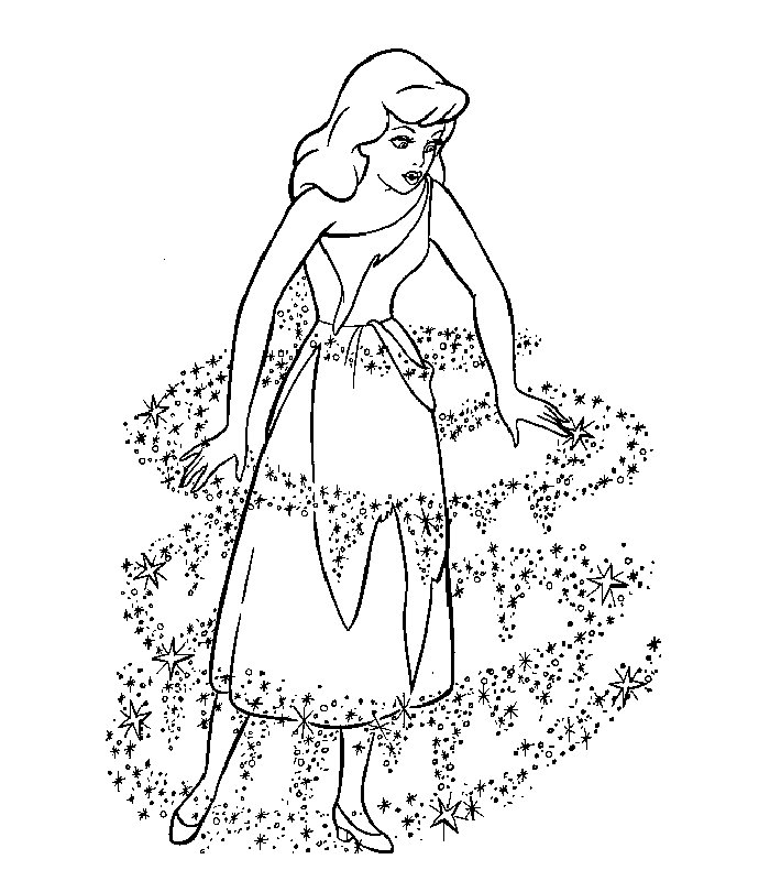 Coloring page: Cinderella (Animation Movies) #129730 - Free Printable Coloring Pages