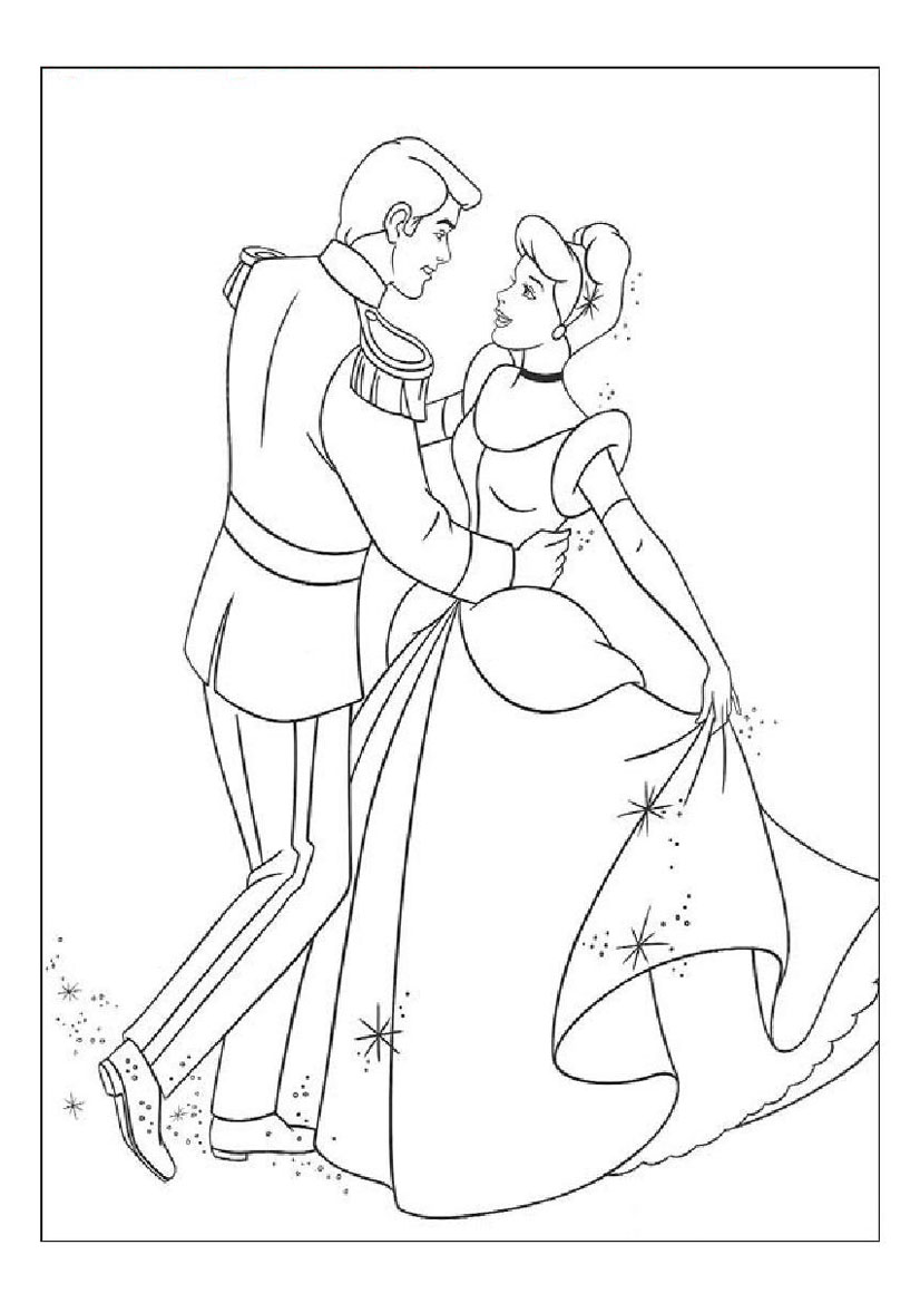 Coloring page: Cinderella (Animation Movies) #129743 - Free Printable Coloring Pages
