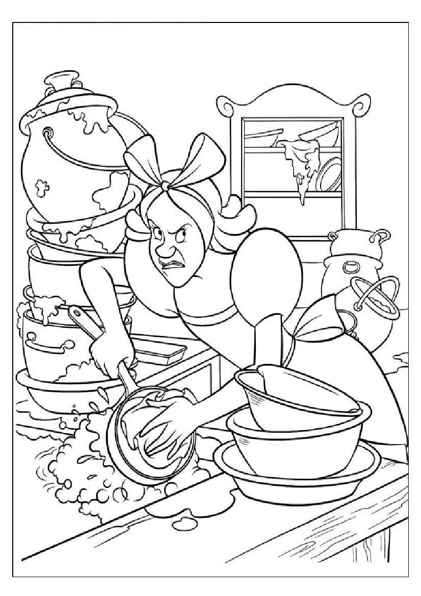 Coloring page: Cinderella (Animation Movies) #129746 - Free Printable Coloring Pages
