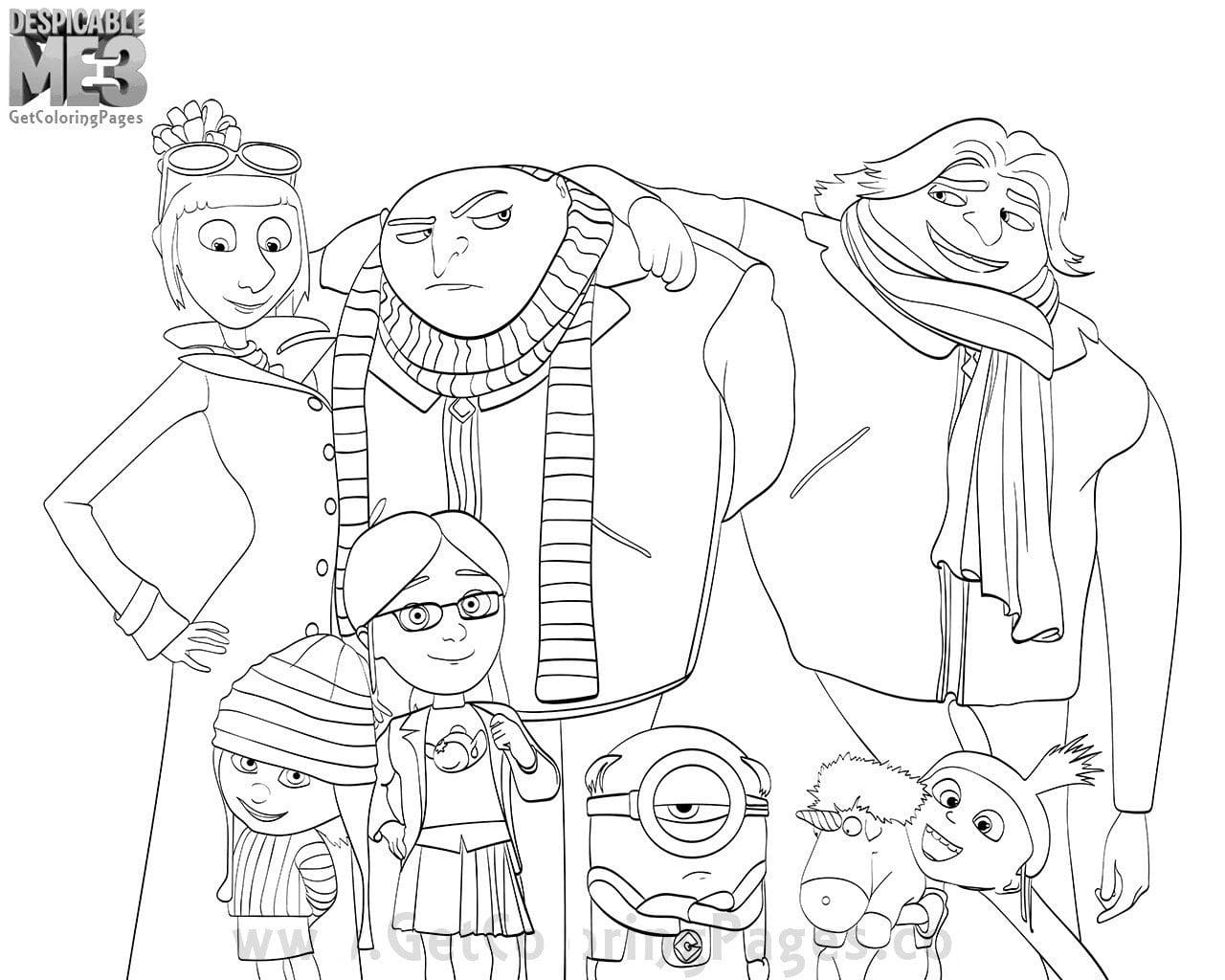 Free printable Despicable Me coloring page #199749 from Animation Movies collection